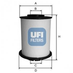 UFI Filtro carburante 26.033.00