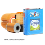 Kit tagliando auto, kit tre filtri BOSCH e 3 litri olio motore Selenia Multipower 5W40 (KF1030/M)