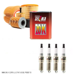 Kit tagliando auto, kit 3 filtri olio motore Selenia 20K 10W40 e candele accensione (KF5760/fo)