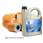 Kit tagliando auto, kit tre filtri e 5 litri olio motore Opel GM 5W30 (PR5383/19)