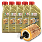 Olio motore CASTROL EDGE 5W30 5 litri + Filtro olio 5W30192/fo