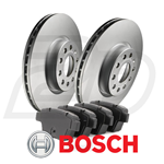 KIT DISCHI E PASTIGLIE FRENO ANTERIORI BOSCH PER HYUNDAI COUPE II GK 1.6 16V