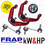 KIT BRACCI SOSPENSIONE ANTERIORI SUPERIORI RINFORZATI E BIELLETTE ALFA ROMEO 159, 4 PEZZI (BRA443KW)