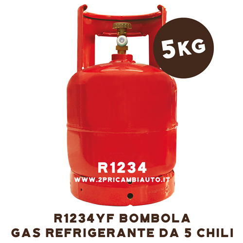 BOMBOLA DI GAS REFRIGERANTE R1234 DA 5KG HFO1234yf R1234YF NUOVO GAS EX R134A