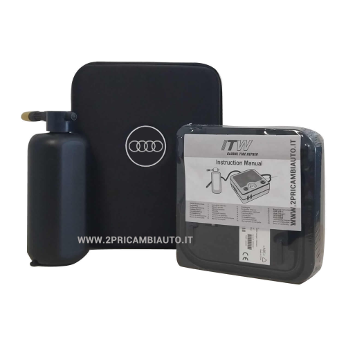 KITG-RAUD1 - KIT COMPRESSORE GONFIAGGIO RIPARA PNEUMATICI ORIGINALE DI  SERIE AUDI CON CUSTODIA E GUANTI - (Accessori e Manutenzione - Accessori  auto); KITG-RAUD1