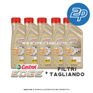KIT TAGLIANDO OLIO MOTORE CASTROL EDGE 5W-30 + 4 FILTRI MAZDA 5 (CR19) 2.0 CD