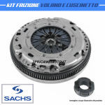 KIT FRIZIONE + VOLANO BIMASSA E CUSCINETTO SACHS VW GOLF V 5 AUDI A3 1.9 TDI