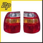 COPPIA FANALI POSTERIORI CON PORTALAMPADA ESTERNO PER TOYOTA LAND CRUISER FJ 100 01/98 > 11/02