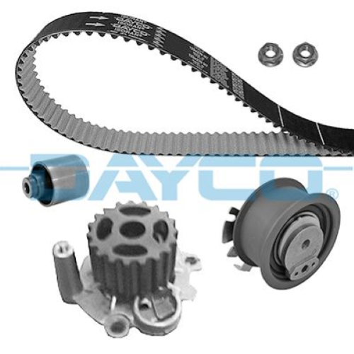 KTBWP2960 - KIT DISTRIBUZIONE E POMPA ACQUA DAYCO PER VOLKSWAGEN GOLF V  (1K1) 1.9 TDI (77Kw) - Dayco (Parti motore - Kit distribuzione); KTBWP2960