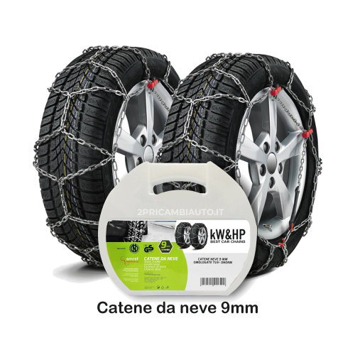 KWCTN1026-S - Catene da Neve per Auto OMOLOGATE E CERTIFICATE TÜV - ÖNORM  GR.100 per Pneumatici Misura 225/45 R17 - kW&HP (Accessori e Manutenzione - Catene  da neve); KWCTN1026-S