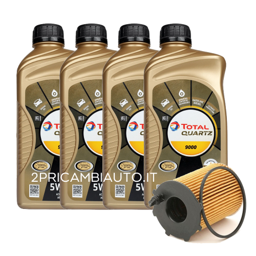 5W405670/fo - Olio motore TOTAL QUARTZ 9000 5W40 4 litri + Filtro olio  5W405670/fo - Castrol Edge (Filtri e tagliandi - Kit filtri e kit  tagliando); 5W405670/fo