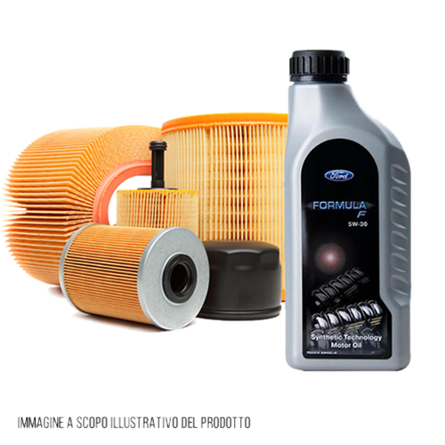 Kit tagliando auto, kit quattro filtri e 6 litri olio motore Ford Motorcraft 5W30 (KF0091/fo)