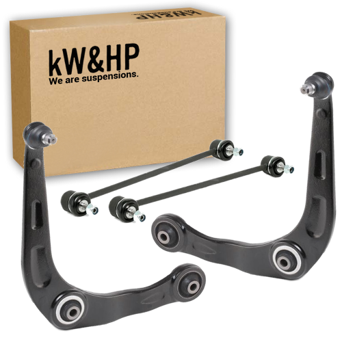 KW0037B - KIT 4PZ COPPIA BRACCI ANTERIORI + BIELLETTE BARRA STABILIZZATRICE  PEUGEOT 206 - kW&HP (Sospensioni e sterzo - Bracci oscillanti); KW0037B