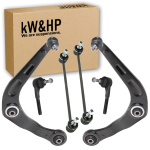 KIT 6PZ COPPIA BRACCI ANTERIORI + BIELLETTE BARRA STABILIZZATRICE + TESTINE STERZO PEUGEOT 206