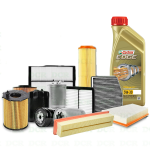 KIT TAGLIANDO 4 FILTRI + 5 LITRI OLIO_CASTROL EDGE 5W30 VW GOLF 5/6 V VI 1.6 TDI 77kW