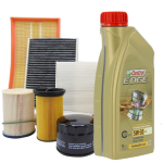 KIT TAGLIANDO OLIO CASTROL EDGE 5W30 5LT + 4 FILTRI AUDI A3 8L1 1.9 TDI