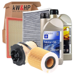 KIT TAGLIANDO OPEL ASTRA J 1.7 CDTI 81KW 110CV DAL 10/10 AL 2015 6LT OLIO GM 5W30