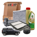 KIT TAGLIANDO FILTRI E OLIO CASTROL 5W30 PER SUZUKI JIMNY 1.5 DDIS 48KW 65CV 2004 ->