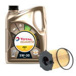 KIT TAGLIANDO OLIO MOTORE TOTAL QUARTZ INEO ECS 5W30 5LT E FILTRO OLIO UFI