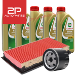 KIT TAGLIANDO FILTRI ARIA E OLIO PER NISSAN QASHQAI J10 1.5 DCI 5 LITRI CASTROL 5W30