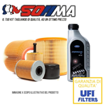 Kit tagliando auto, kit tre filtri e 3 litri olio motore Ford Motorcraft 5W30 (KF1050/so)