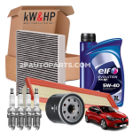 KIT TAGLIANDO 3 FILTRI + 4 CANDELE + 4 LITRI OLIO ELF 5W40 PER RENAULT CLIO IV 1.2 16V 54 KW, 73 CV