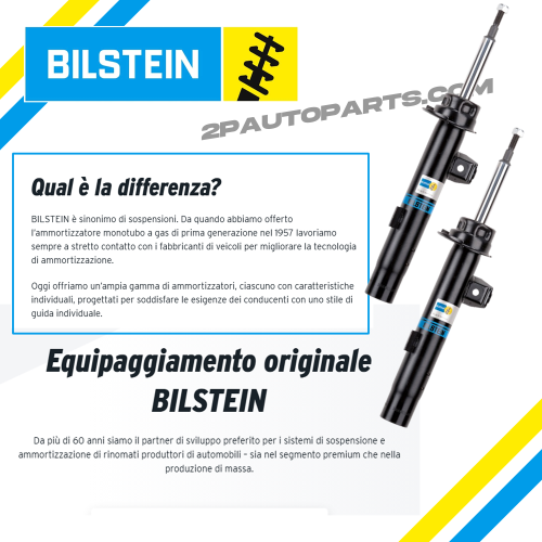 KIT 4 AMMORTIZZATORI A GAS BILSTEIN B4 SMART FORTWO 451 0.8 CDI 1.0 COUPÈ CABRIO
