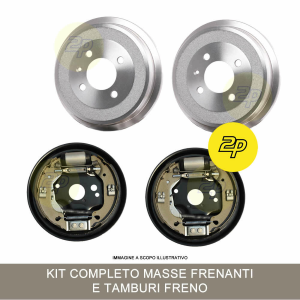 KIT MASSE FRENANTI + TAMBURI FRENO POSTERIORI COMPATIBILE CON LANCIA YPSILON 1.2