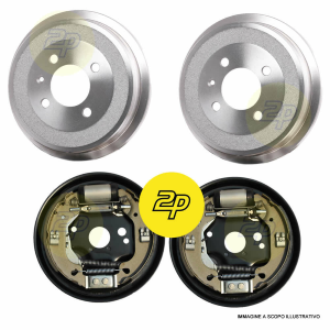 KIT MASSE FRENANTI + TAMBURI FRENO POSTERIORI COMPATIBILE CON LANCIA YPSILON 1.2