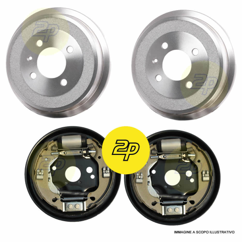 KIT MASSE FRENANTI + TAMBURI FRENO POSTERIORI COMPATIBILE CON LANCIA YPSILON 1.2