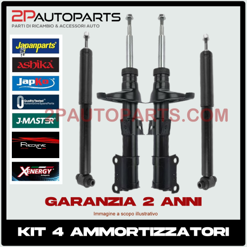 KIT 4 AMMORTIZZATORI ANTERIORI E POSTERIORI FIAT PANDA (312) DAL 2012> 0.9 1.3 MULTIJET 4X4 