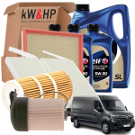 KIT TAGLIANDO 4 FILTRI 8LT LITRI 5W30 PER RENAULT MASTER III FURGONE PIANALE PIATTO/TELAIO 2.3 DCI