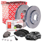 KIT COPPIA DISCHI E PASTIGLIE FRENO ANTERIORI PER AUDI A3 8VS 2.0 TDI