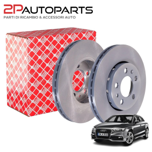 KIT COPPIA DISCHI E PASTIGLIE FRENO ANTERIORI PER AUDI A3 8VS 2.0 TDI