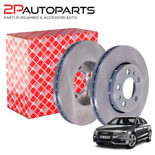 KIT COPPIA DISCHI E PASTIGLIE FRENO ANTERIORI PER AUDI A3 8VS 2.0 TDI