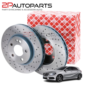 KIT DISCHI FRENO E PASTIGLIE FRENO ANTERIORI DX/SX PER MERCEDES CLASSE A W176