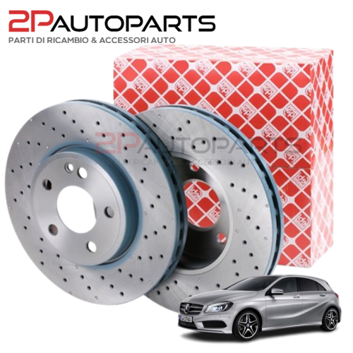 KIT DISCHI FRENO E PASTIGLIE FRENO ANTERIORI DX/SX PER MERCEDES CLASSE A W176